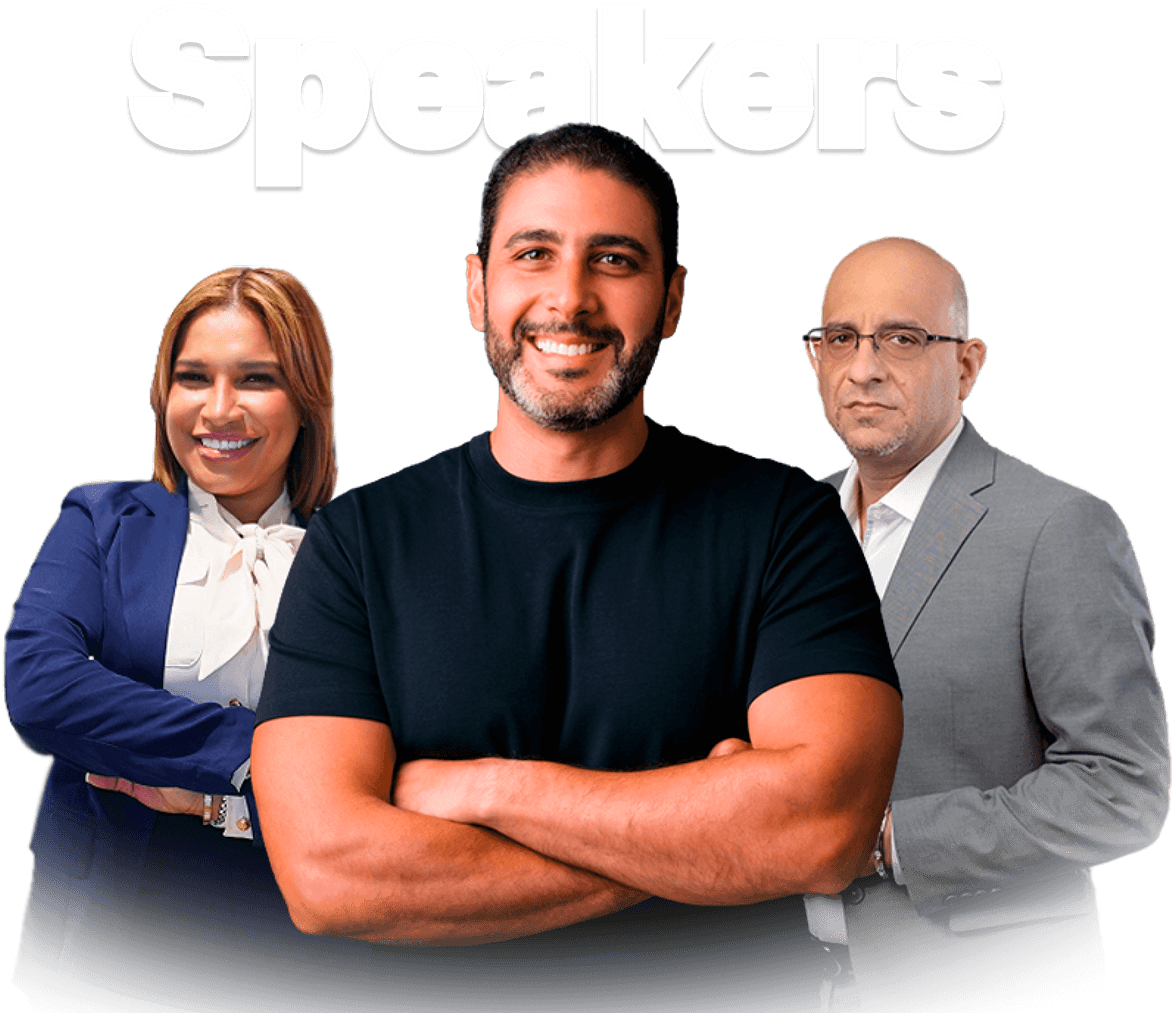 Speakers confirmados y por revelar en el Business Summit — algunos rostros ocultos tras un signo de interrogación.